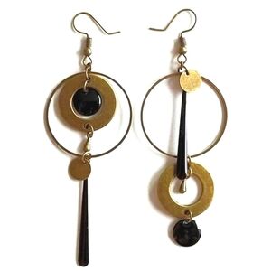 🔥Elegant Gold and Black Dangling/Hoop Earrings🔥